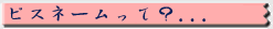 ピスネームって?...